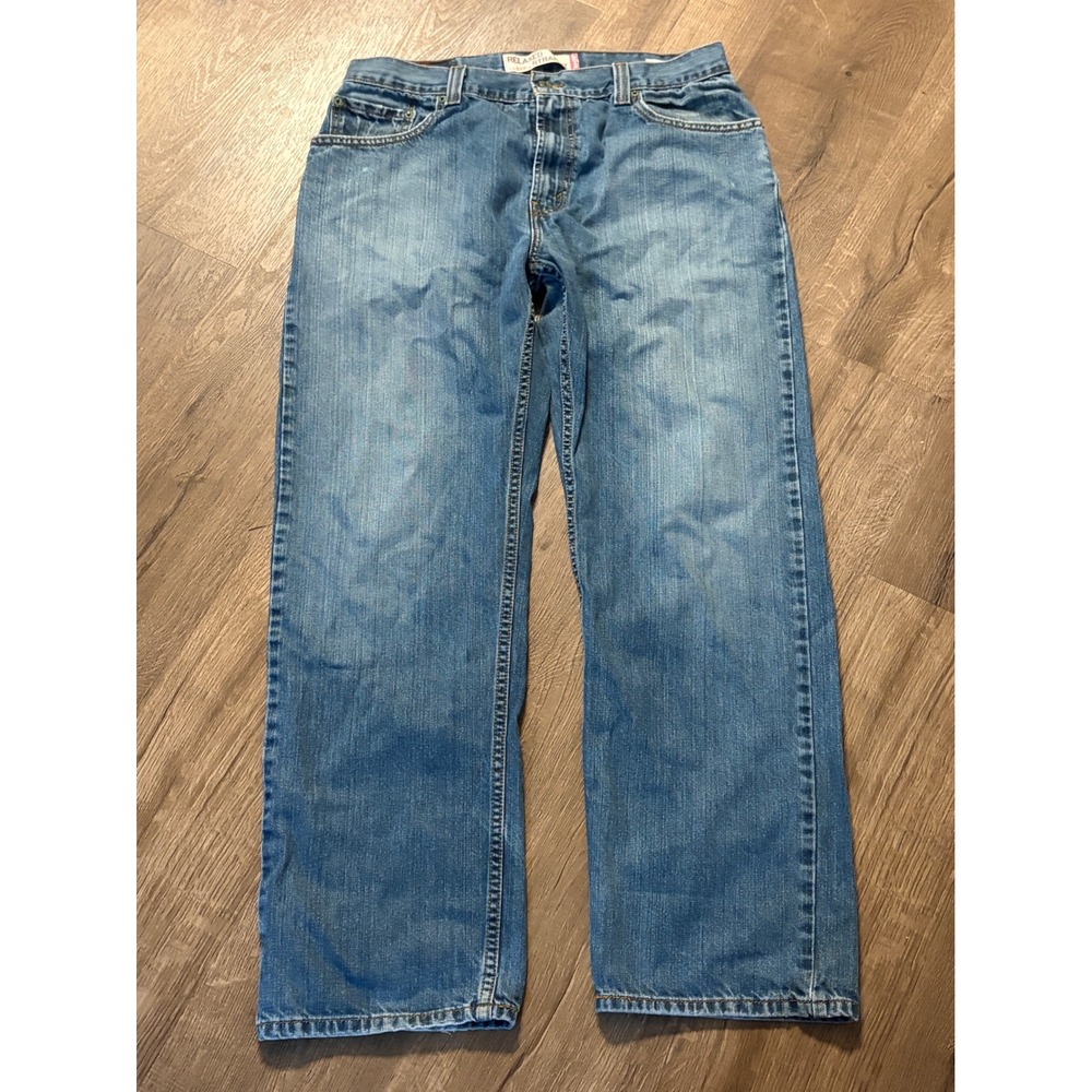 Levis 559 Relaxed Straight Jeans Mens 34x32 Medium Wash Blue 100% Cotton Denim